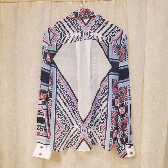 Farm Rio High Low Printed Button Down - Picture 2 of 8